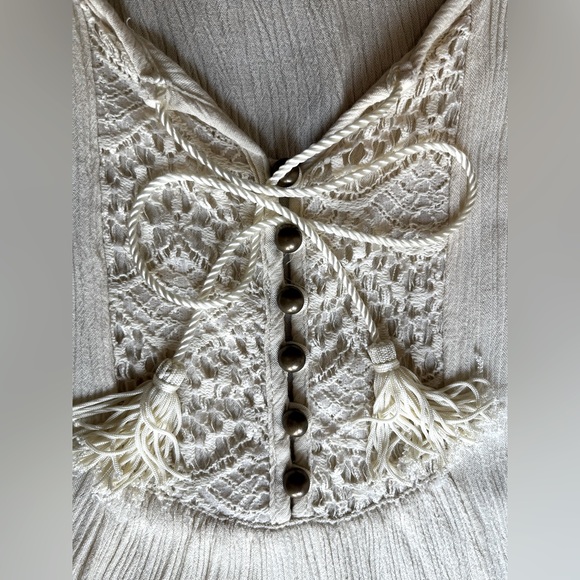Swing ivory top with crochet inserts size XS, Style & Co. - Picture 7 of 14
